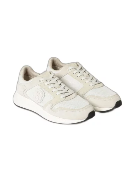 Sneakersy Boss skórzane beżowe