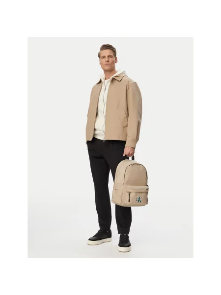 Hátizsák Calvin Klein Jeans Solid Monologo Backpack bézs