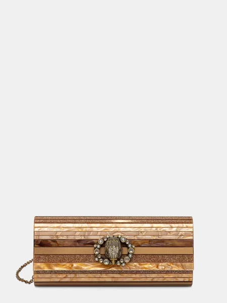 Kurt Geiger London geantă plic pentru femei Eagle maro