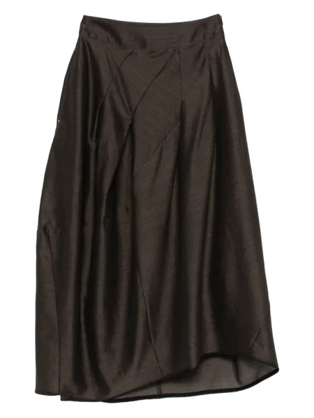Plisirana plisirana suknja High iznad koljena smeđa