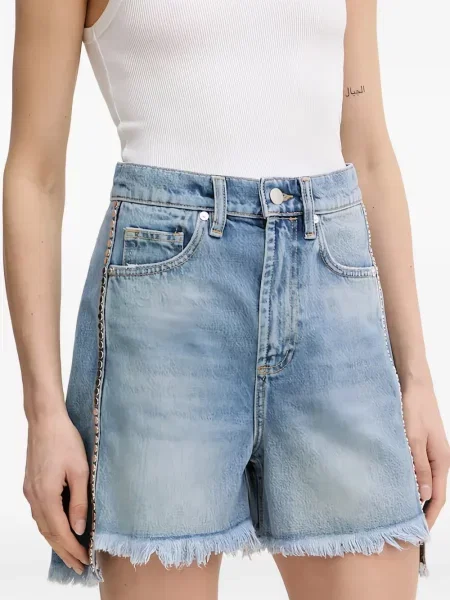 Pantaloni scurți Allsaints cu tepi albastru