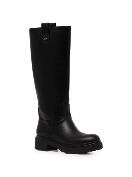 Cizme Armani Exchange cu autograf negru