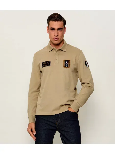 Tricou polo Aeronautica Militare bej