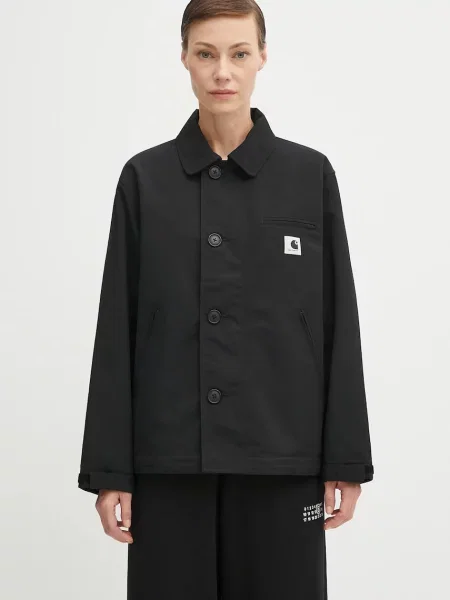 Carhartt WIP geacă W Barnett de tranzitie oversize negru