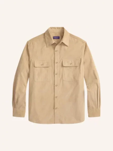 Ralph Lauren Purple Label Kordová Košile Comfort Fit béžová