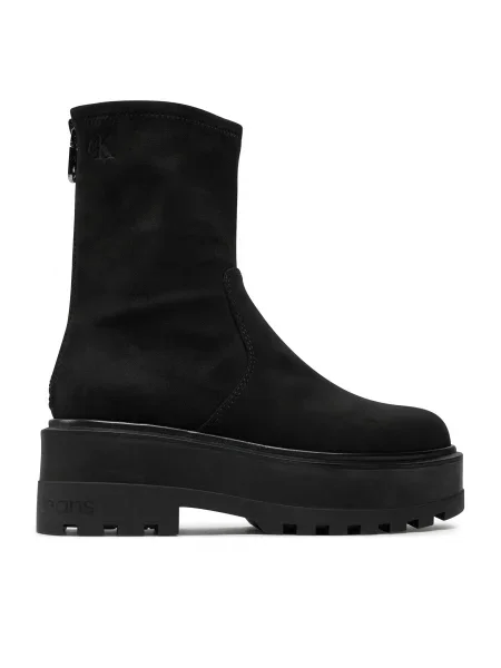 Боти Calvin Klein Jeans FLATFORM ZIP MG SS с платформа черно