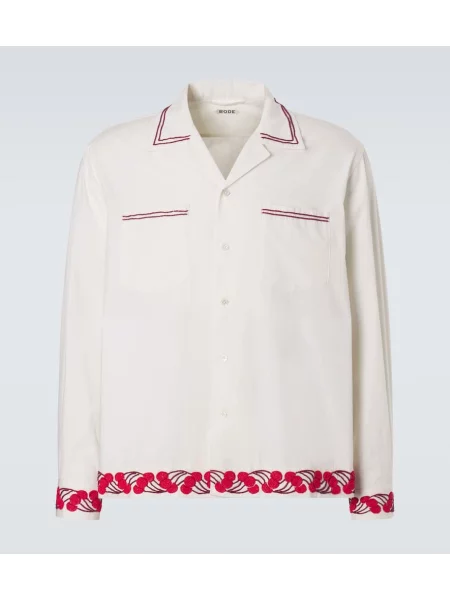 Srajca Bode poplin kroglice bela