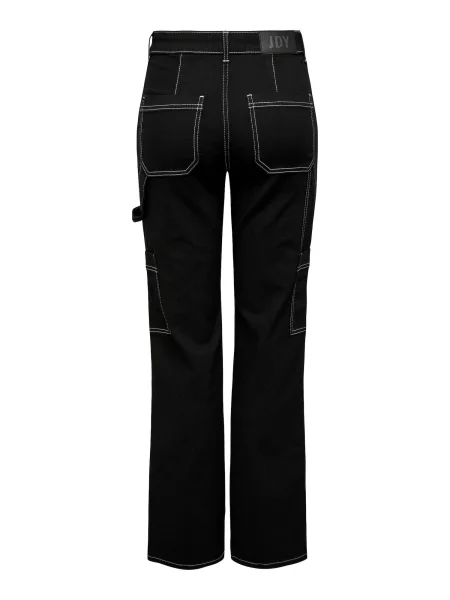 JDY Pantaloni eleganți TULGA denim negru