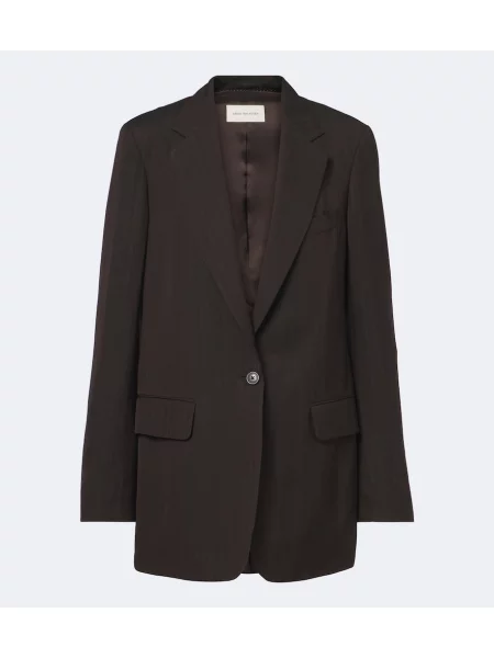 Sacou Dries Van Noten cu dungi maro