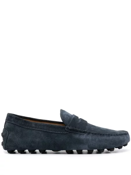 Pantofi loafer Tod's din piele de căprioară albastru