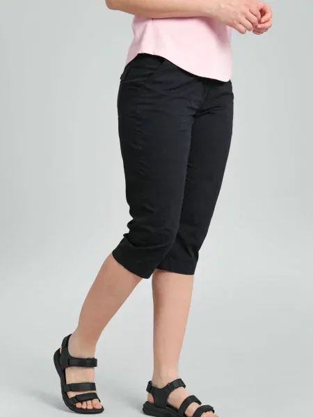 Coastal Stretch spodnie capri Black