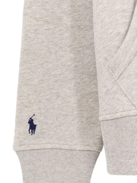 Fleece ριγέ polo Polo Ralph Lauren με αυτόγραφο μαύρο