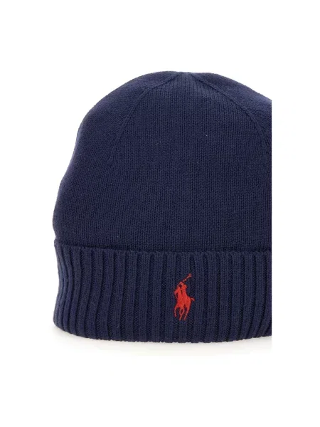 Czapka Ralph Lauren wełniana niebieska