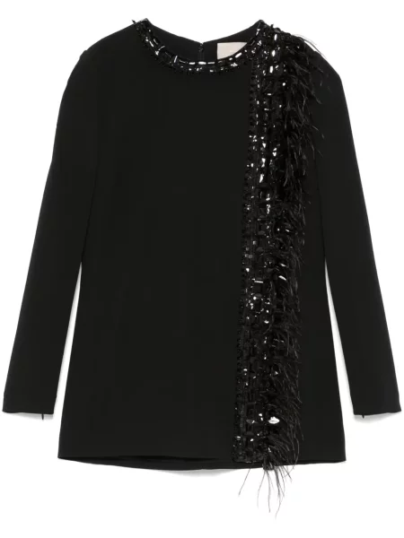 Bluză Elie Saab cu broderie negru