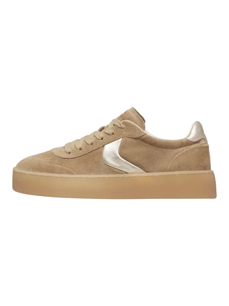 Sneakersy Voile Blanche skórzane brązowe