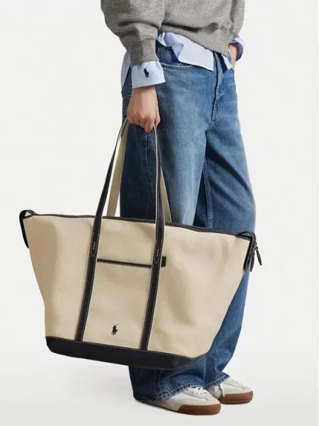 Torebka Polo Ralph Lauren beżowa