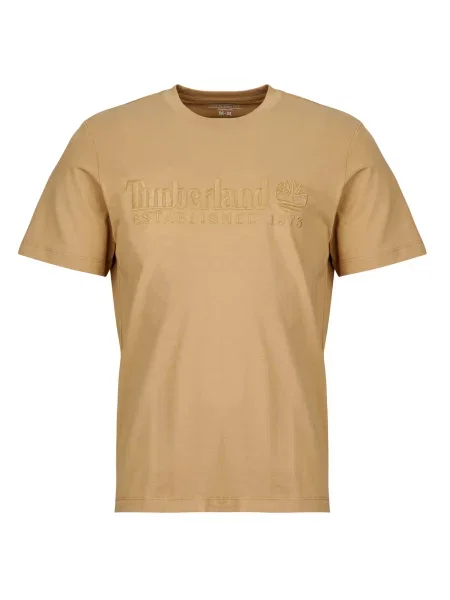 Tricou Timberland cu broderie bej