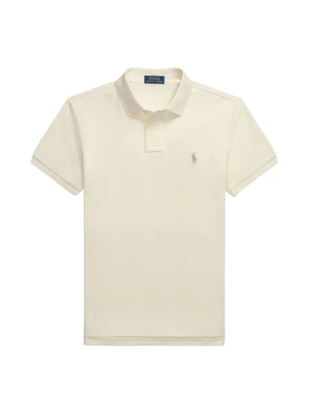 Koszulka polo Polo Ralph Lauren z siateczką beżowa
