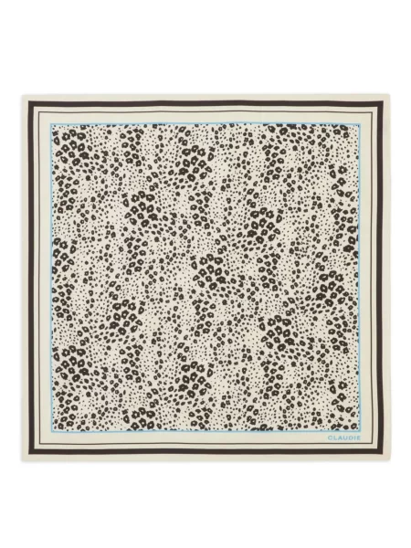 Fular Claudie Pierlot cu imagine cu model leopard