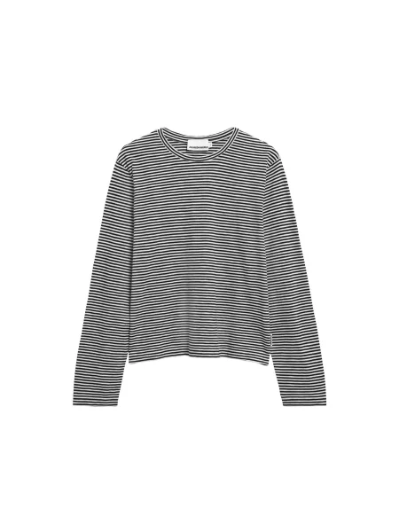 ARMEDANGELS Tricou Slub negru alb