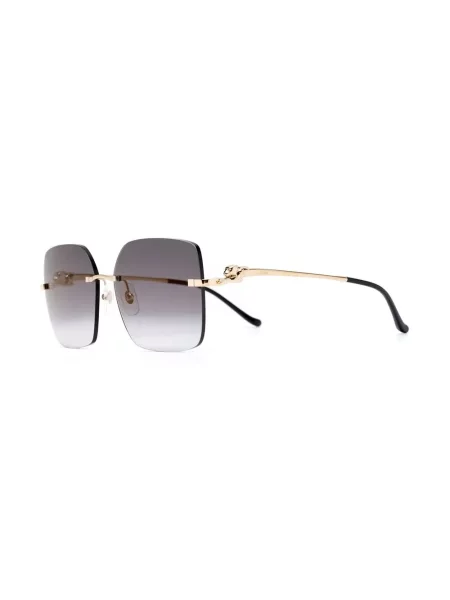 Spalvų gradiento rašto saulės akiniai Cartier Eyewear auksinė