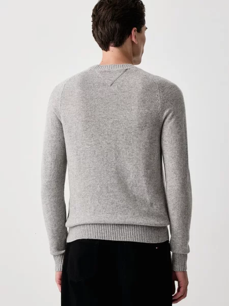 Sweter o kroju regular fit z mieszanki wełny jagnięcej Tommy Hilfiger szary