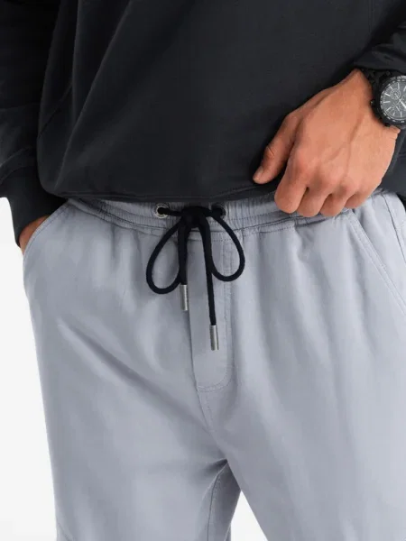 Pantaloni cargo Ombre tricotate gri