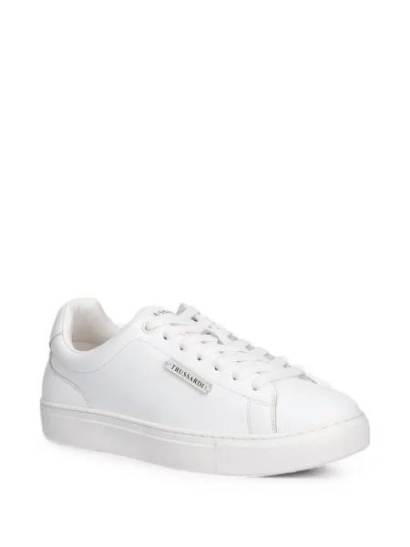 Sneakerși Trussardi cu autograf alb