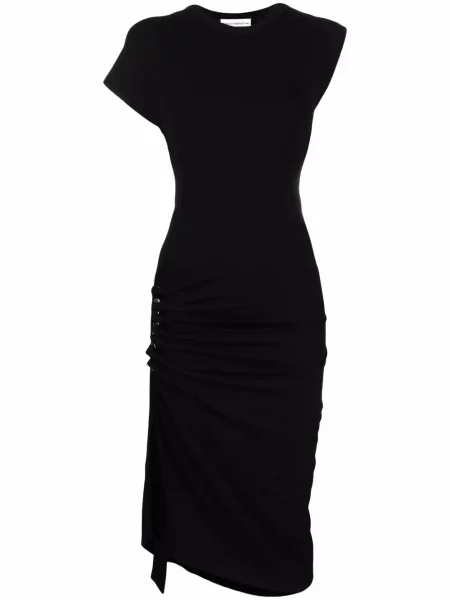Rochie midi Paco Rabanne până la genunchi de costum negru