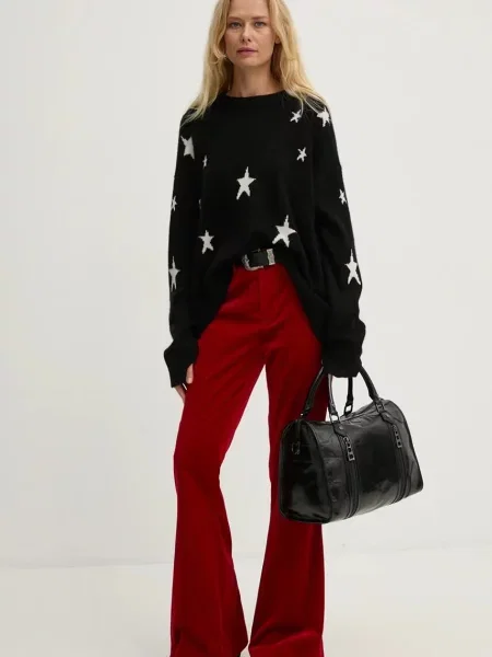Sveter Zadig&voltaire s potlačou čierna
