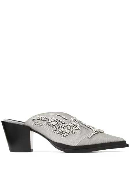 Papuci tip mules Jimmy Choo gri
