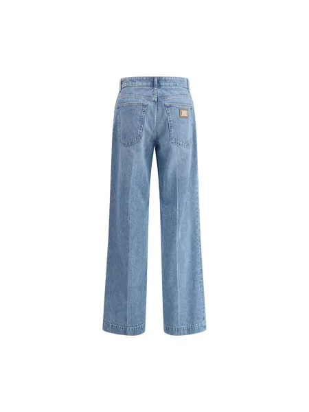 Jeansy straight leg Dolce And Gabbana niebieskie