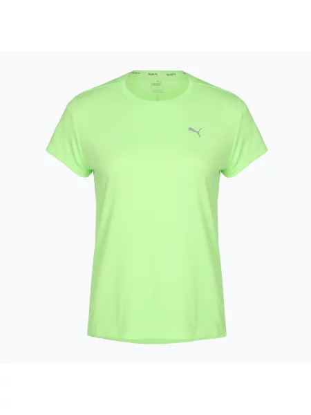 Tricou de alergare pentru femei PUMA Run Favorite Heather green/neon verde