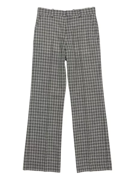 Pantaloni Acne Studios de lână în carouri negru