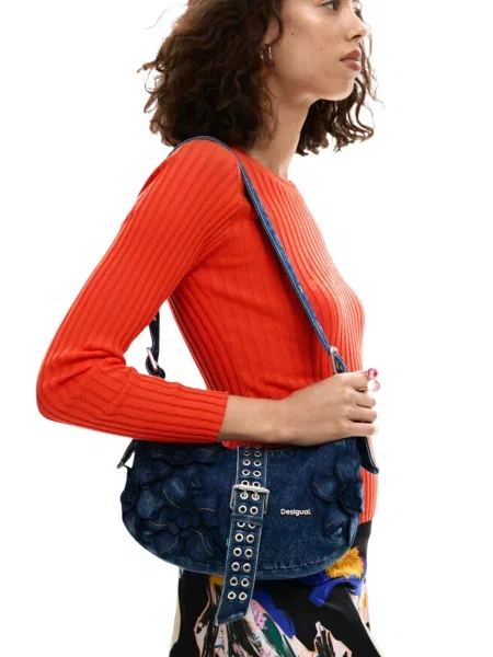 Crossbody torbica Desigual modra