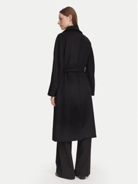 Vlněný kabát Weekend Max Mara černý