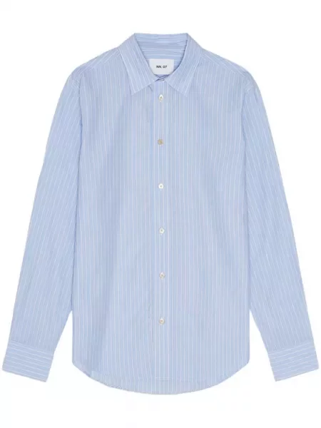 Pruhovaná dlouhá košile Nn07 modrá