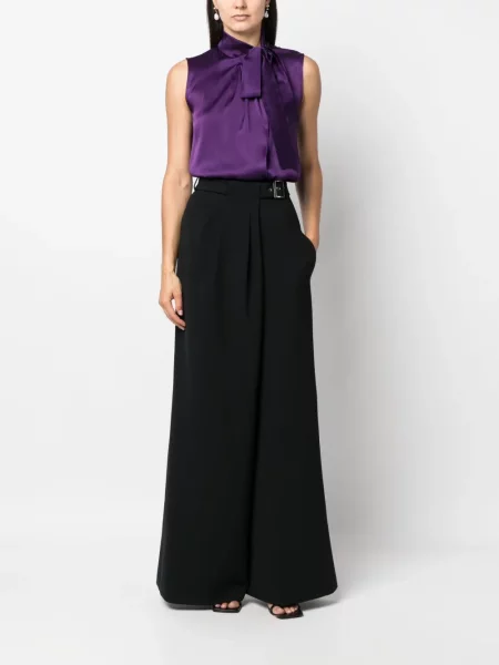 Plačiakojis kelnės Alberta Ferretti juoda