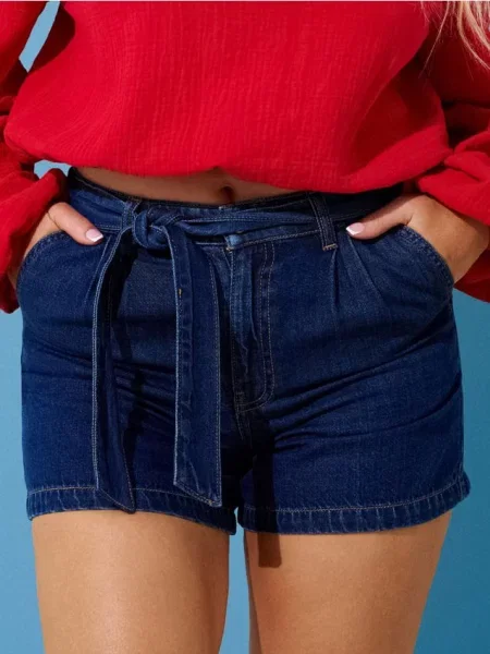 Джинсові шорти з темно-синій сині