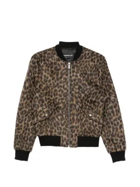 Geacă bomber Barbara Bui cu imagine cu model leopard maro