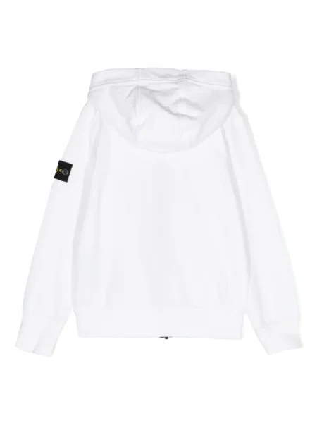 Bluza z kapturem dziecięca Stone Island biała