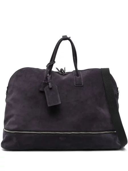 Geantă Moschino din piele de căprioară violet