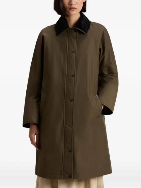 Palton Woolrich de catifea cord verde