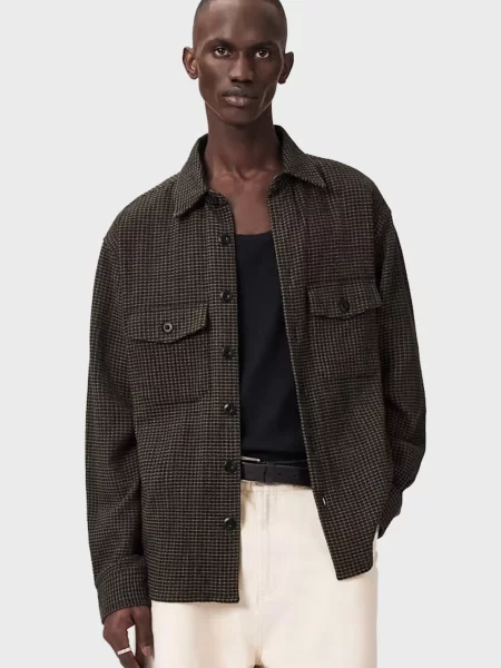 Сорочка Allsaints коричнева