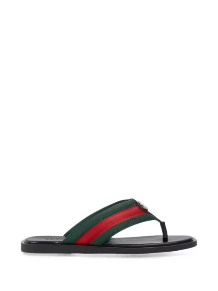 Sandale Gucci cu dungi verde
