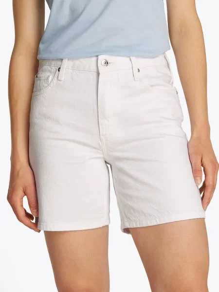 Tommy Hilfiger De blugi pantaloni scurți | Straight fit alb