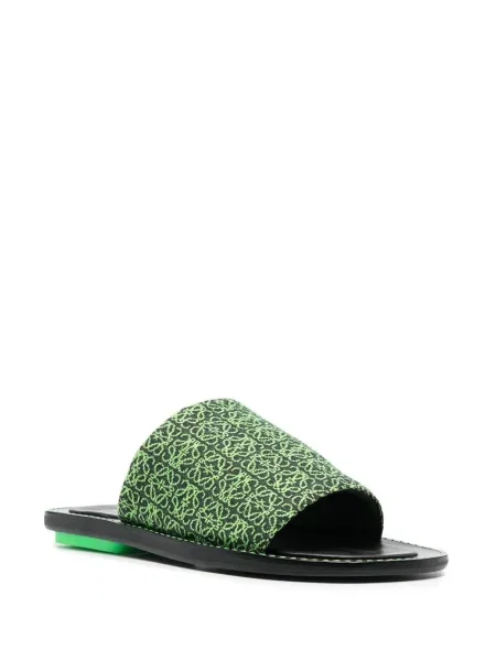 Sandale Loewe fără toc din jacard negru