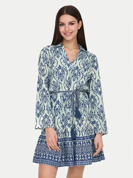 JDY Haljina košulja Anna plava