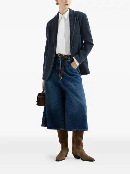 Decupat pantaloni Brunello Cucinelli albastru