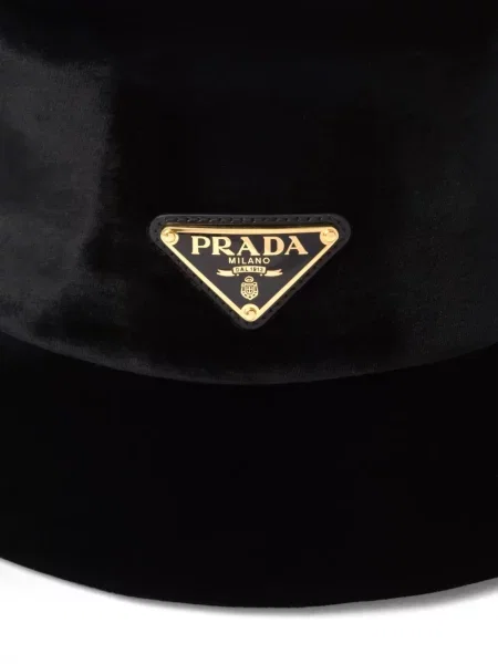 Skrybėlė Prada velvetinė juoda
